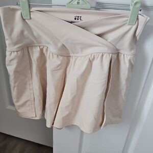 JoyLab Cream Cross-Front Circle Skirt